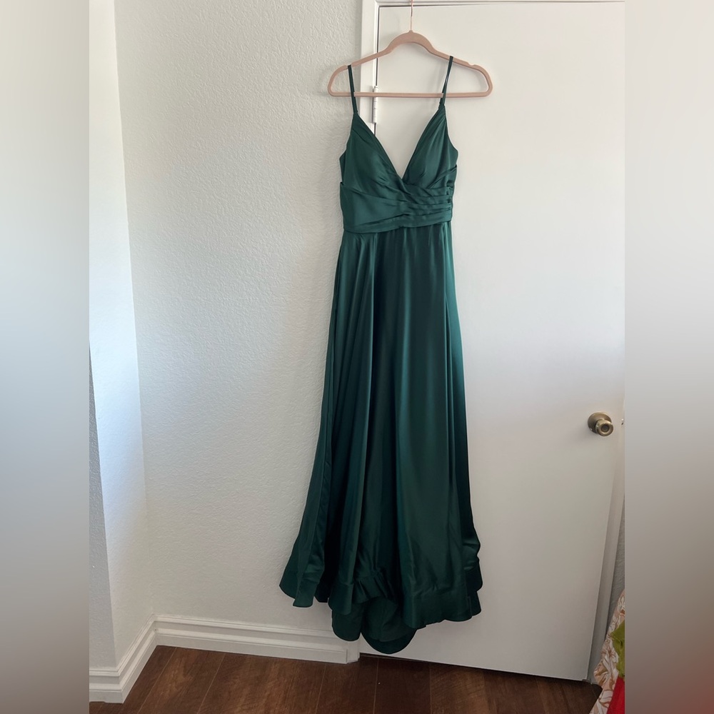 La Femme Green Maxi Dress